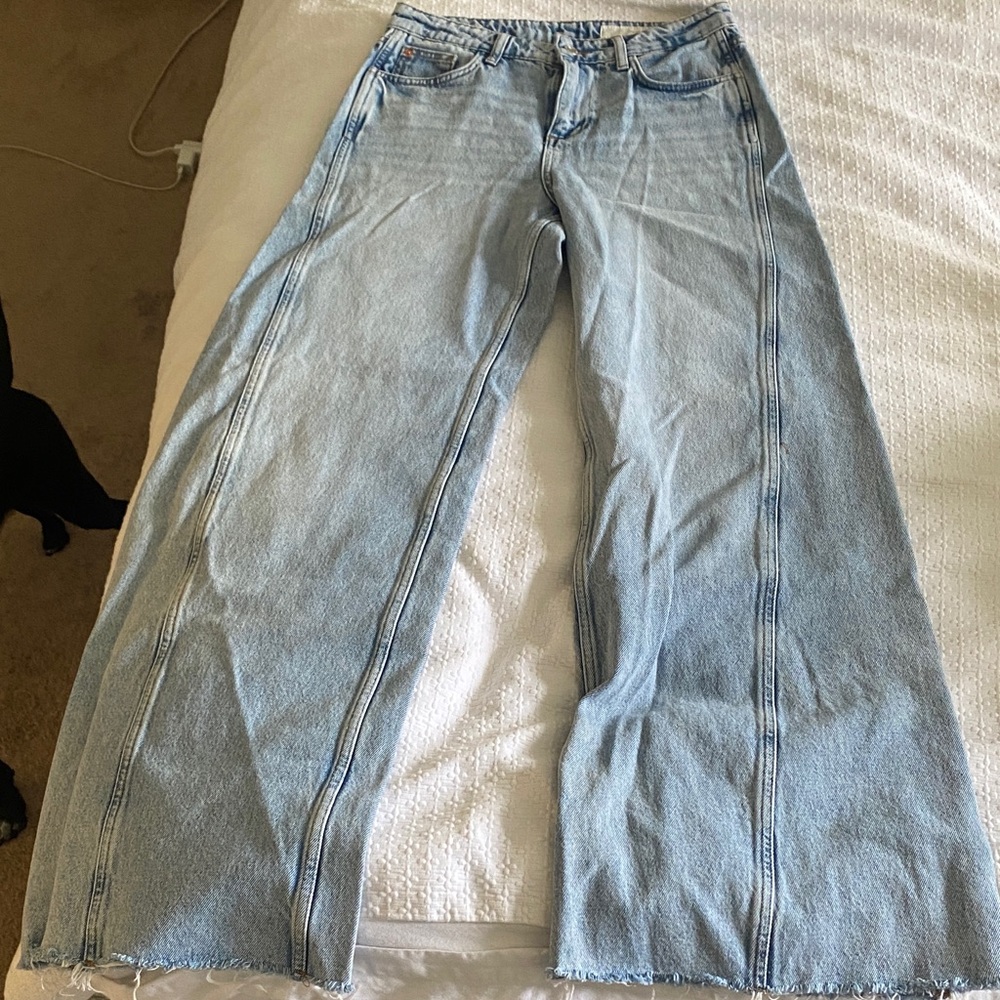 Zara Classic leg wide Light Blue Women's Jeans